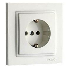 Розетка с заземлением mono electric despina 102-252521-117